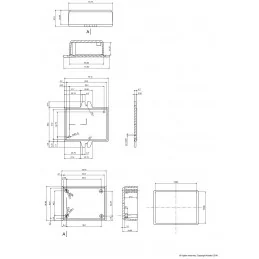 OBUDOWA PLASTIKOWA 75.9  X 58.8 X 27.9 Z70U JASNA