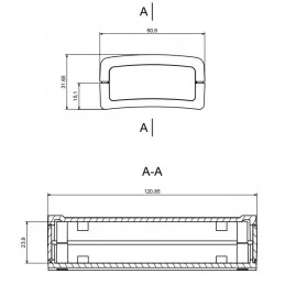 OBUDOWA PLASTIKOWA 120.8 X 60.7 X 31.1 Z97 CZARNA