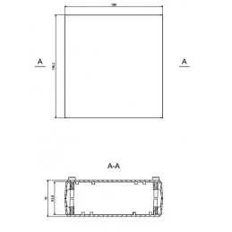 OBUDOWA PLASTIKOWA 197 X 188 X 70 Z1 CZARNA PEŁNA