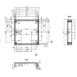 OBUDOWA PLASTIKOWA 197 X 188 X 70 Z1 CZARNA PEŁNA