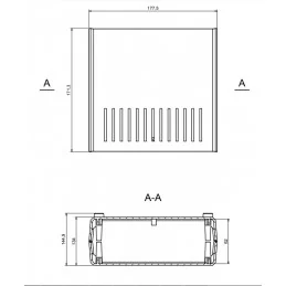 OBUDOWA PLASTIKOWA 197 X 188 X 70 Z1 JASNA WENTYLOWANA