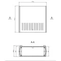 OBUDOWA PLASTIKOWA 197 X 188 X 70 Z1 JASNA WENTYLOWANA