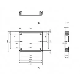 OBUDOWA PLASTIKOWA 129.6 X  149.3 X 50 Z4 CZARNA