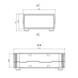 OBUDOWA PLASTIKOWA 146 X 91 X 43.3  Z50 CZARNA ABS