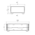 OBUDOWA PLASTIKOWA 146 X 91 X 43.3  Z50 CZARNA ABS