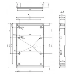 OBUDOWA PLASTIKOWA 146 X 91 X 43.3  Z50 CZARNA ABS