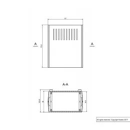 OBUDOWA PLASTIKOWA 178 X 147 X 90 Z2 JASNA WENTYLOWANA