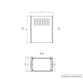 OBUDOWA PLASTIKOWA 178 X 147 X 90 Z2 JASNA WENTYLOWANA