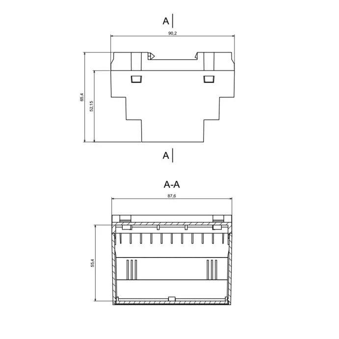 OBUDOWA MODUŁOWA NA SZYNĘ DIN 87.5 X 90 X 65.1 Z109