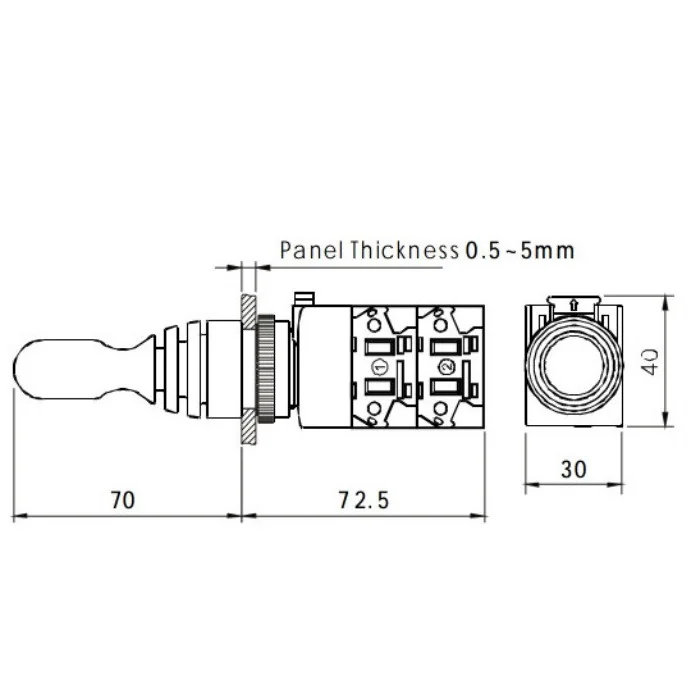 PRZEŁĄCZNIK JOYSTICK HDK-FW24 5P MONOSTABILNY