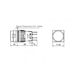 PRZEŁĄCZNIK LAS1-AY-11 12V STABILNY CZERWONY