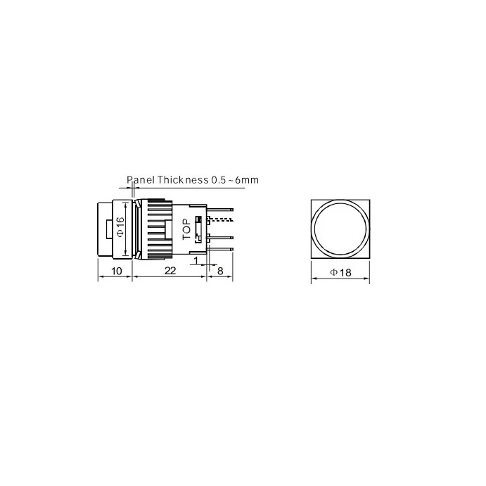 PRZEŁĄCZNIK LAS1-AY-11 12V STABILNY CZERWONY