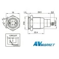 PRZEŁĄCZNIK OKO 16MM STABILNY 12V BIAŁY