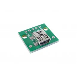 GNIAZDO MINI USB PRZEJŚCIE NA PCB 5 PIN