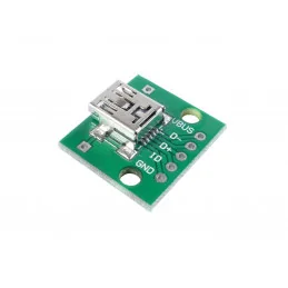 GNIAZDO MINI USB PRZEJŚCIE NA PCB 5 PIN