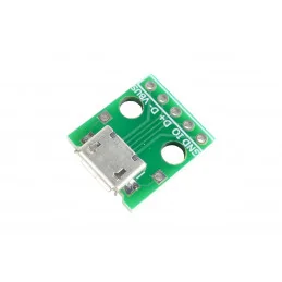 GNIAZDO MICRO USB PRZEJŚCIE NA PCB 5 PIN