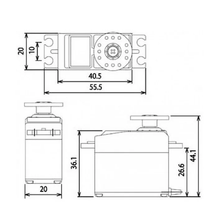 SERWOMOTOR SERWO FUTABA S3003 4.1kg / cm 38g