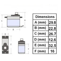 SERWOMOTOR SERWO TOWER PRO SG92R 2.5kg/cm 9g