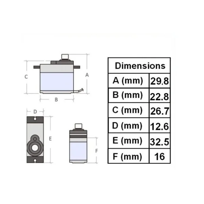 SERWOMOTOR SERWO TOWER PRO SG92R 2.5kg/cm 9g