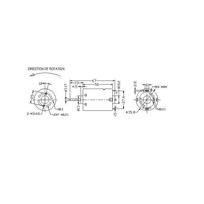 SILNIK DC QSX-545 12V 7000 RPM ZTA10447