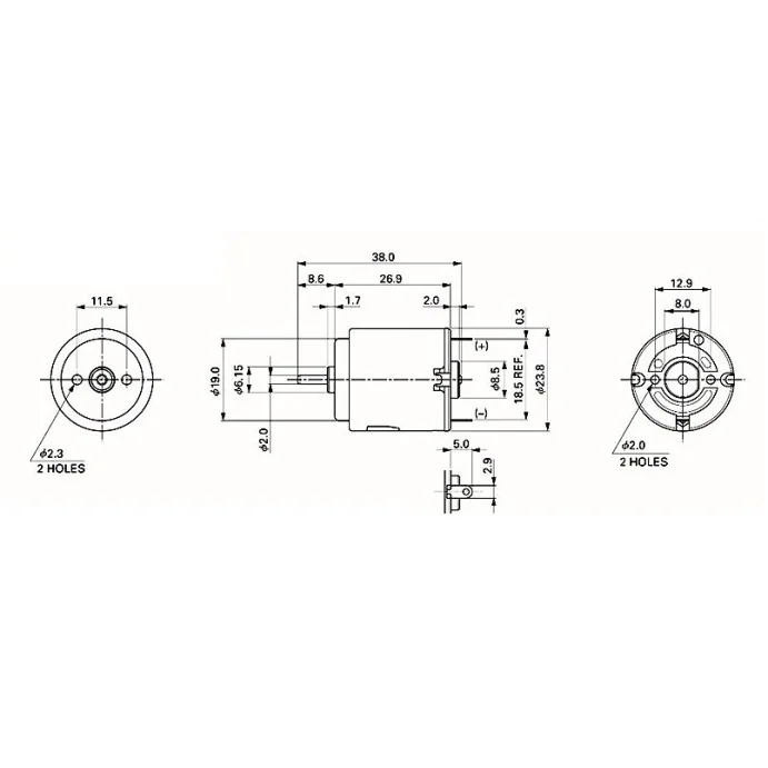 SILNIK DC RE-260 3V WIBRACYJNY