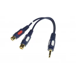 ADAPTER JACK 3.5 WTYK-2XRCA GNIAZDO 20 CM VITALCO