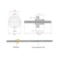 ŚRUBA TRAPEZOWA T8 2MM + NAKRĘTKA 150MM