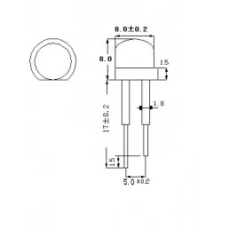 DIODA LED 8MM BIAŁA CLEAR