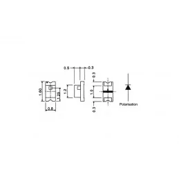 DIODA LED SMD 0603 BIAŁA ZIMNA 30 SZTUK