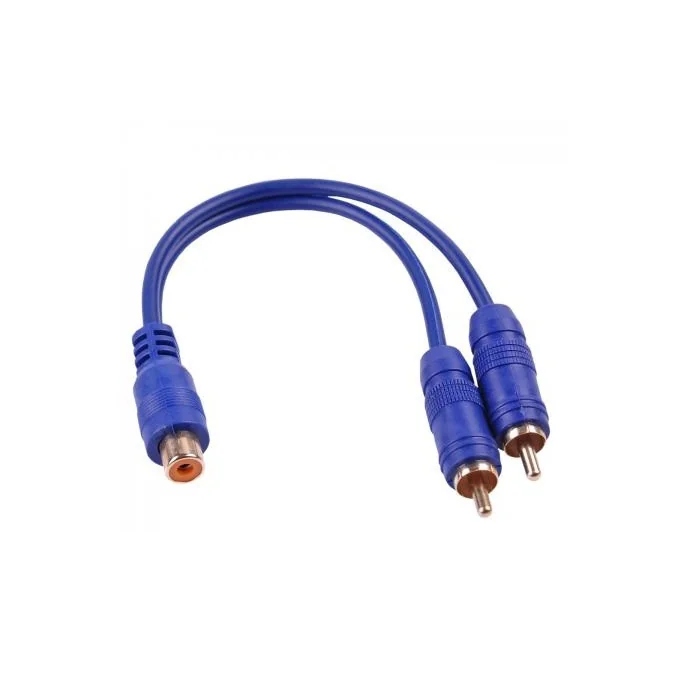 ADAPTER RCA KABEL 1XRCA GNIAZDO - 2XRCA WTYK  0.2M