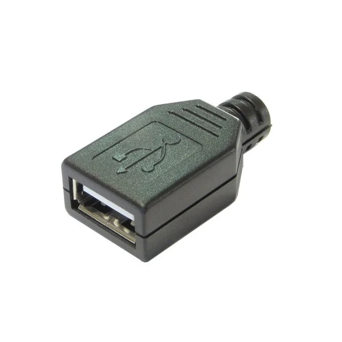 GNIAZDO USB A NA KABEL PROSTE Z OSŁONĄ