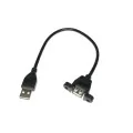 GNIAZDO USB A DO OBUDOWY Z PRZEWODEM 2M + WTYK USB