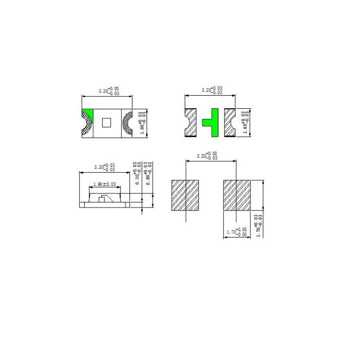 DIODA LED SMD 1206 NIEBIESKA