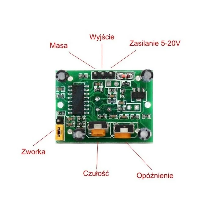 MODUŁ CZUJNIKA RUCHU PIR HC-SR501