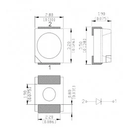 DIODA LED SMD 3528 BIAŁA CIEPŁA