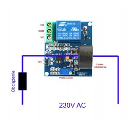 MODUŁ ZABEZPIECZENIE NADPRĄDOWE 230V AC - PRĄD 0.3 - 5A