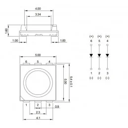 DIODA LED SMD 5050 BIAŁA CIEPŁA