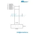 MODUŁ KLAWIATURY MEMBRANOWEJ 4 KLAWISZE 1X4