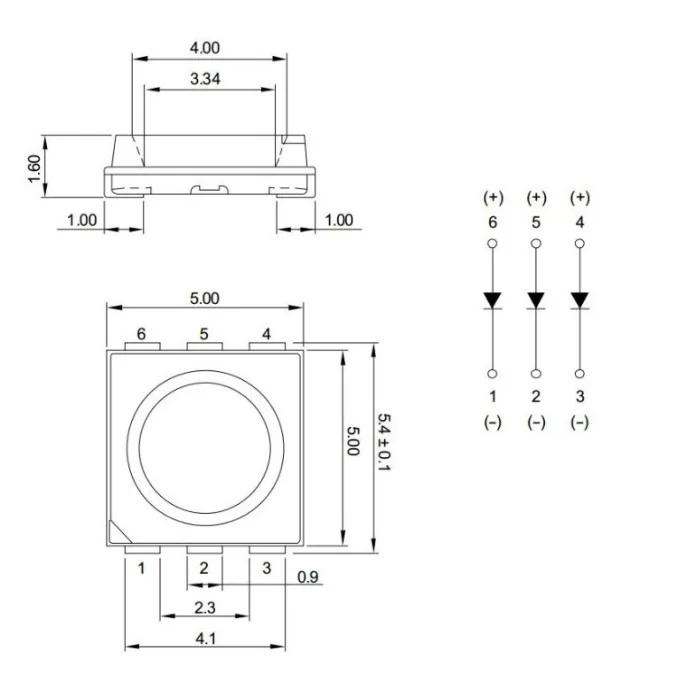 DIODA LED SMD 5050 BIAŁA ZIMNA 8000-10000K 30 SZTUK