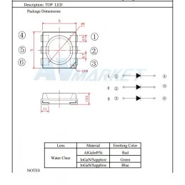 DIODA LED SMD 5050 RGB