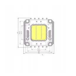 DIODA LED WYSOKIEJ MOCY 100W BIAŁA