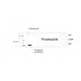 MODUŁ PRZEKAŹNIK CZASOWY 5-30V 10A Z WYZWALANIEM