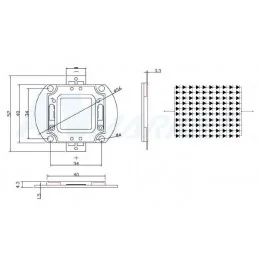 DIODA LED WYSOKIEJ MOCY 100W CIEPŁA BIAŁA