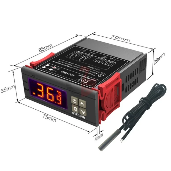 TERMOSTAT, REGULATOR TEMPERATURY 230V  – 50 do 99°C ZTA31669 STC-1000