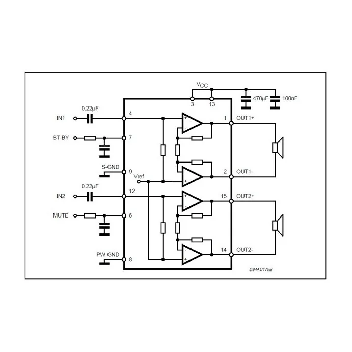 MODUŁ WZMACNIACZA AUDIO TDA7297 2 X 15W