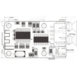 MODUŁ WZMACNIACZA AUDIO BLUETOOTH STEREO 2 X 3W