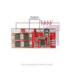 MODUŁ DO STEROWANIA ŁADOWANIEM AKUMULATORÓW Li-Ion, Li-Po S4 15A