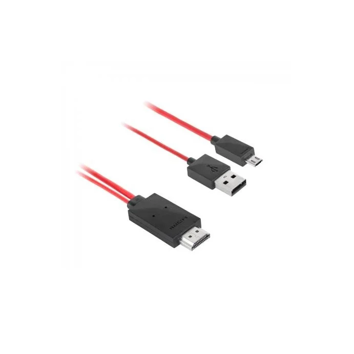 KABEL DO SAMSUNG S2 HDMI-MICRO USB GN/WT MHL 1.5M