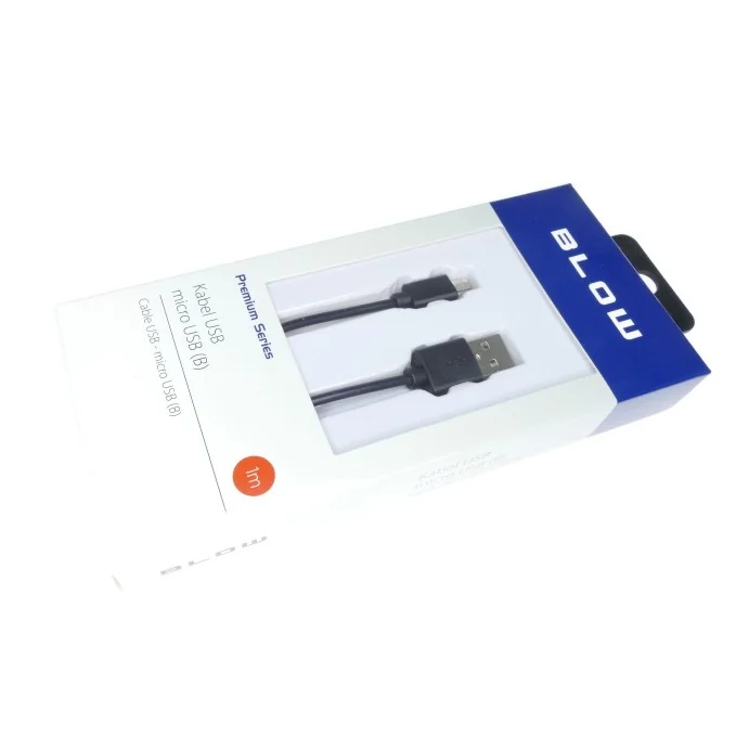 KABEL USB WTYK A - MICRO USB WTYK 1.0M CZARNY HQ