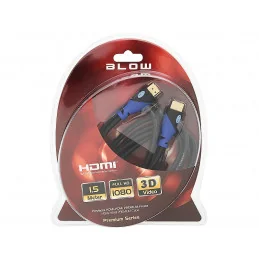 KABEL HDMI-HDMI 1.5M BLUE 4K BLOW